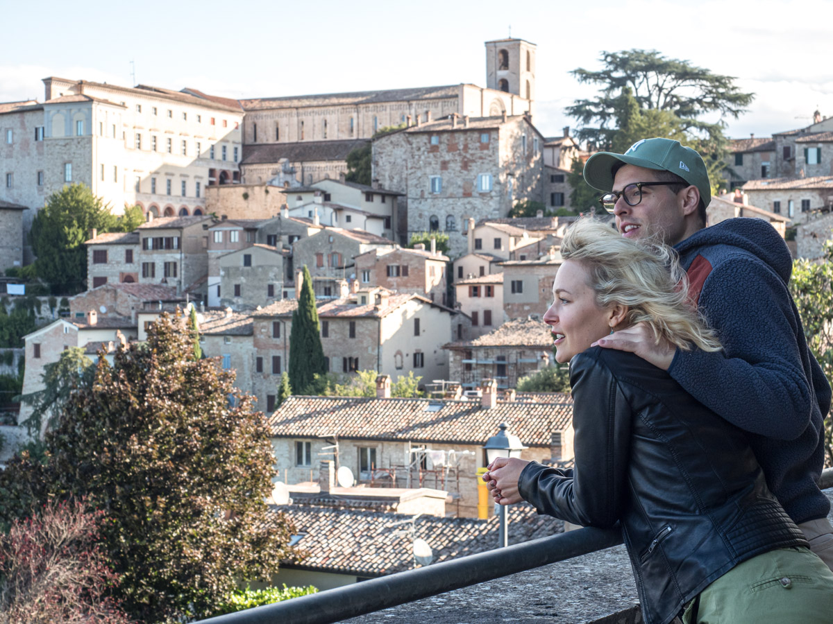 Nico and Louise in Todi, Italy.