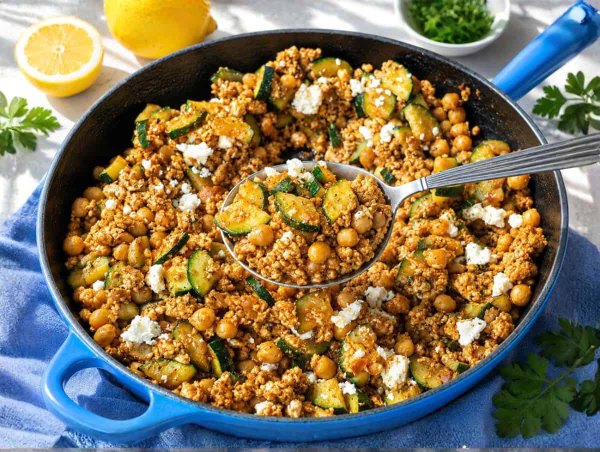 Greek Ground Turkey Skillet (Easy, Healthy One-Pan Dinner) | Hilltop ...